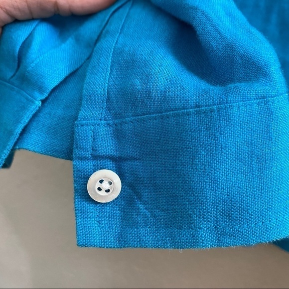 Talbots Blue Button Down Shirt - Picture 10 of 11